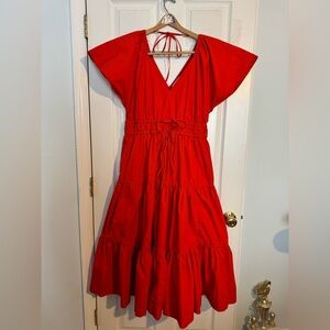 Tiered Ruffle Red Maxi Dress